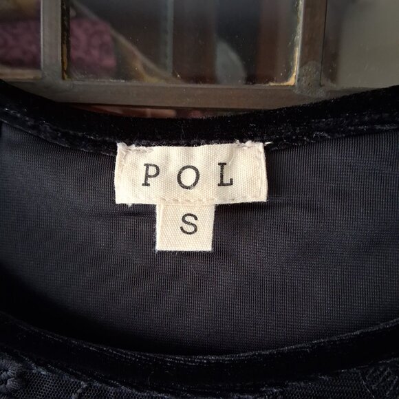 POL Velvet and Lace Boho Baby Doll top blouse sz S  /B1 - Picture 6 of 7